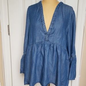 Denim blouse